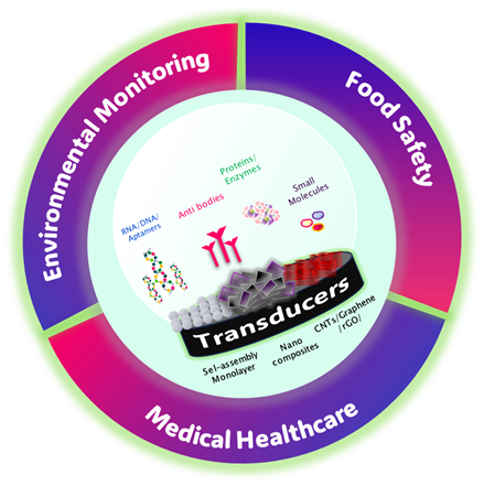 Nanotechnology and Material Science: Enhancing complexation and interaction between biological and non- biological entities with nanomaterials/ composites for electrochemical quantifiation further improving sensitivity